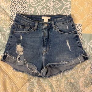 H&M Distressed Denim Shorts